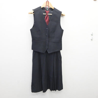 【中古】香川県 観音寺第一高等学校 女子制服 4点（ブレザー・ベスト・スカート）sf035417