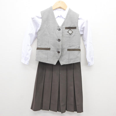 【中古】京都府 ノートルダム学院小学校 女子制服 4点（ブレザー・ベスト・シャツ・スカート）sf035425