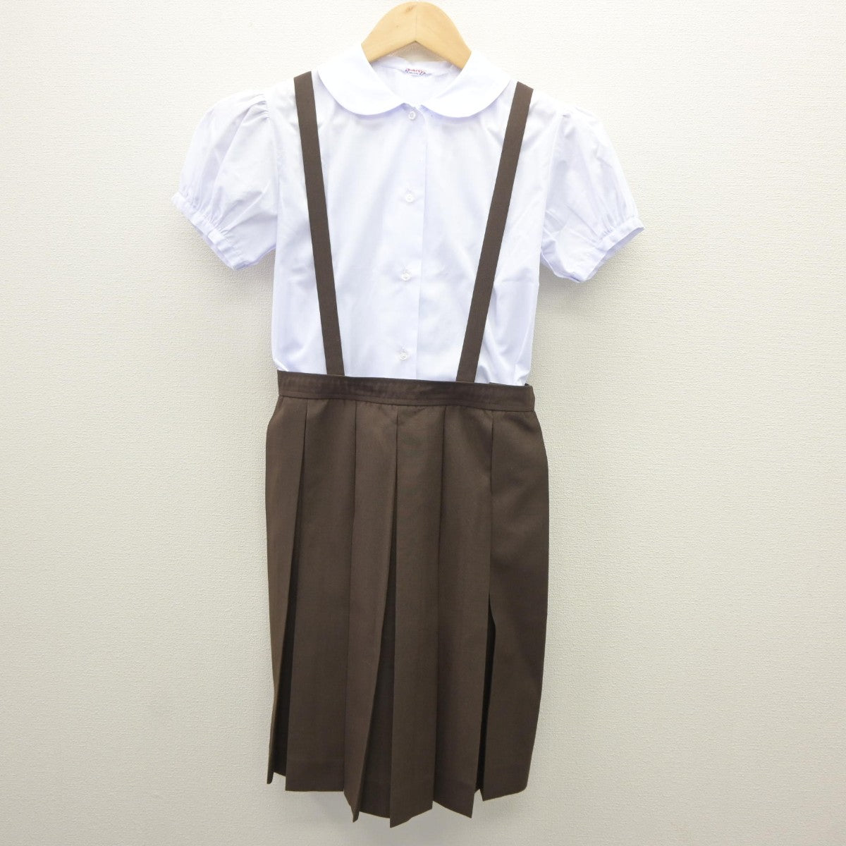 【中古】京都府 ノートルダム学院小学校 女子制服 2点（シャツ・スカート）sf035434