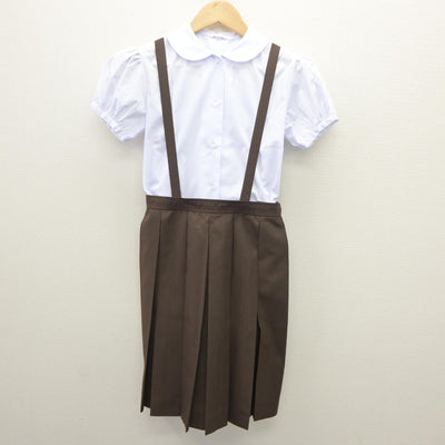 【中古】京都府 ノートルダム学院小学校 女子制服 2点（シャツ・スカート）sf035434