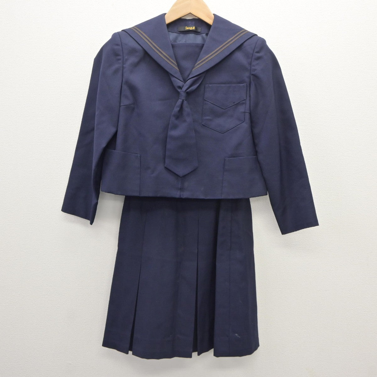 【中古】宮城県 矢本第一中学校 女子制服 3点（セーラー服・スカート）sf035443