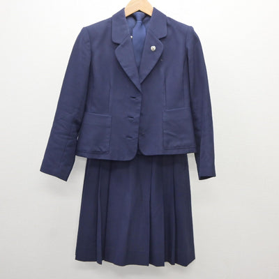 【中古】青森県 弘前実業高等学校 女子制服 5点（ブレザー・ベスト・スカート）sf035452