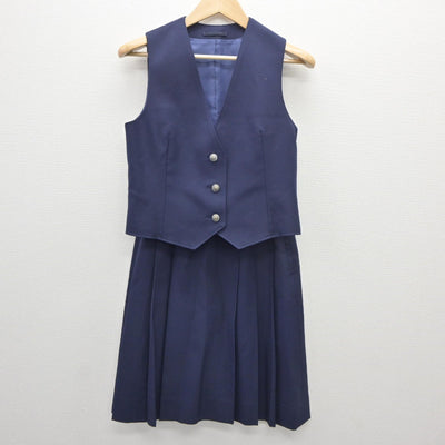 【中古】青森県 弘前実業高等学校 女子制服 5点（ブレザー・ベスト・スカート）sf035452