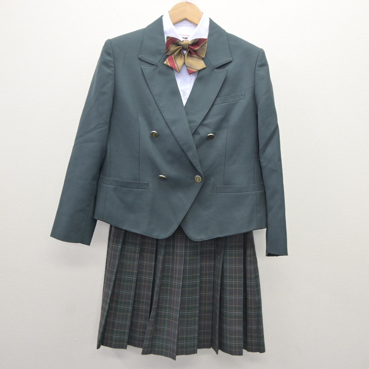 【中古】宮城県 みどり台中学校 女子制服 4点（ブレザー・シャツ・スカート）sf035458