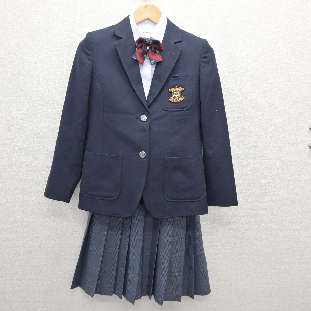 【中古】北海道 もみじ台南中学校 女子制服 4点（ブレザー・シャツ・スカート）sf035464