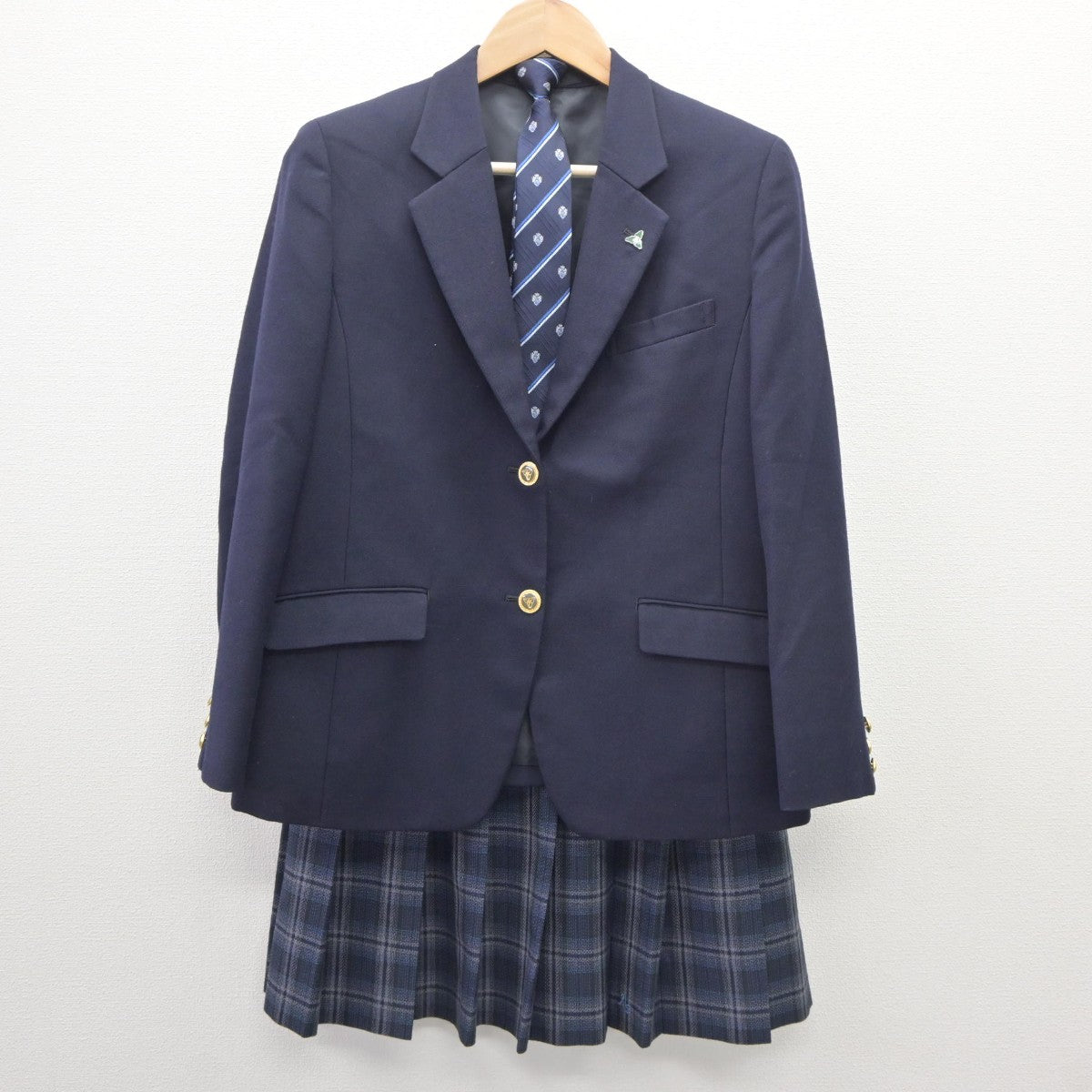 【中古】神奈川県 麻布大学附属高等学校 女子制服 5点（ブレザー・スカート）sf035469