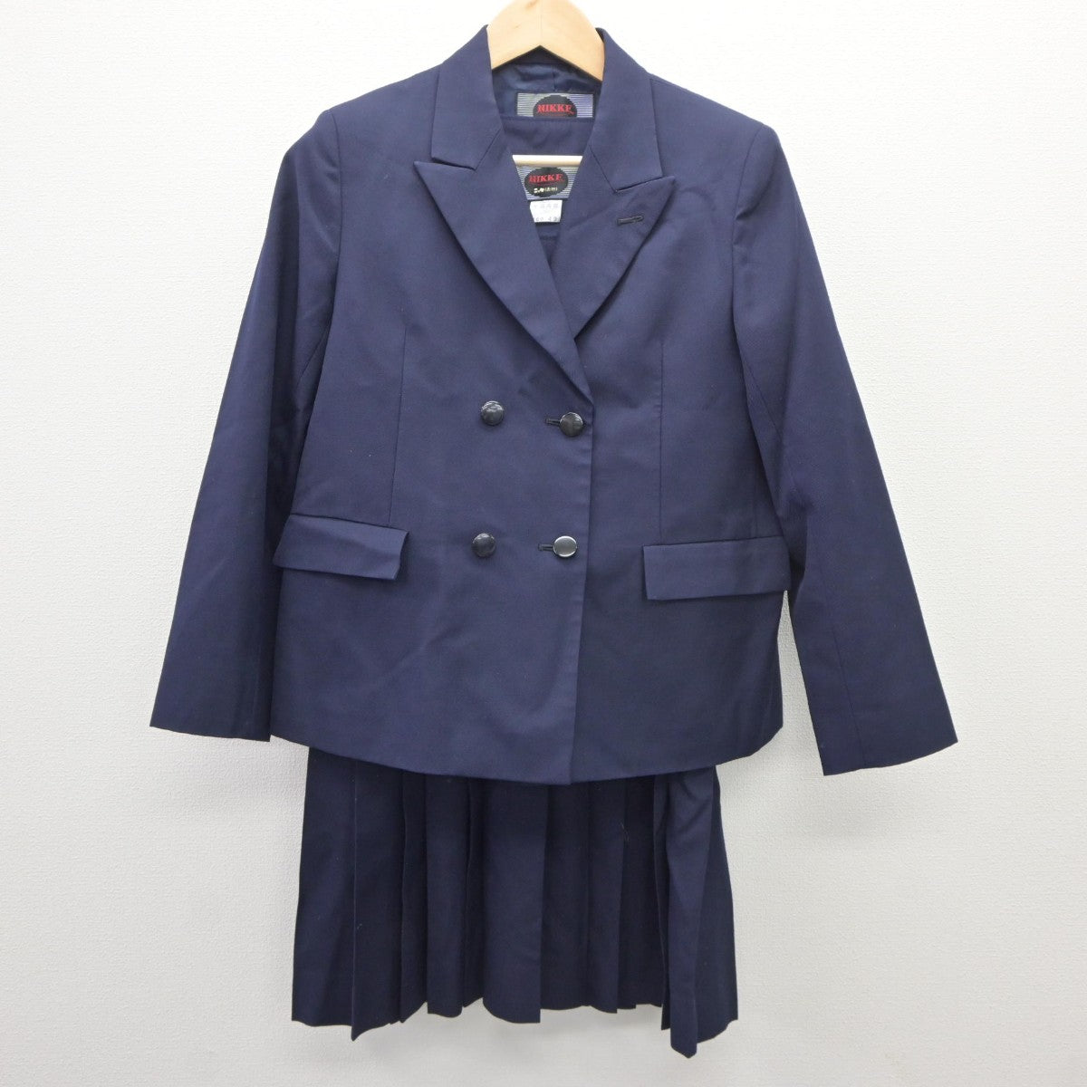 【中古】神奈川県 横浜平沼高等学校 女子制服 2点（ブレザー・ジャンパースカート）sf035470