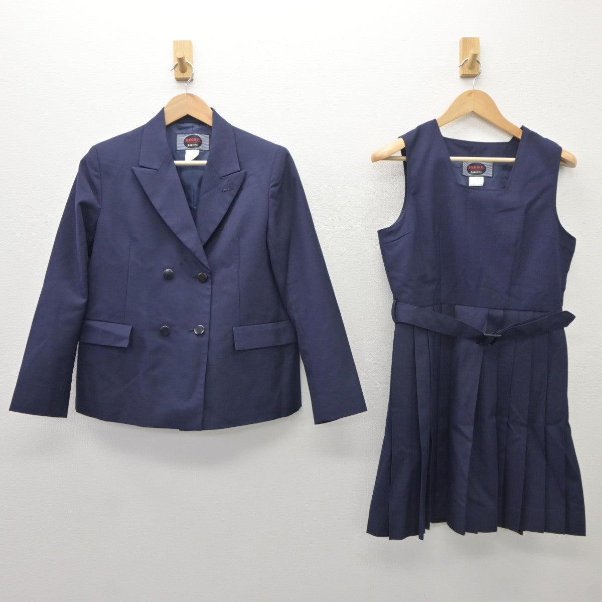 【中古】神奈川県 横浜平沼高等学校 女子制服 2点（ブレザー・ジャンパースカート）sf035470