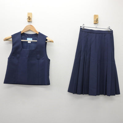 【中古】神奈川県 湘洋中学校 女子制服 2点（ベスト・スカート）sf035471