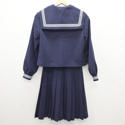 【中古】富山県 氷見市立西条中学校 女子制服 3点（セーラー服・スカート）sf035474