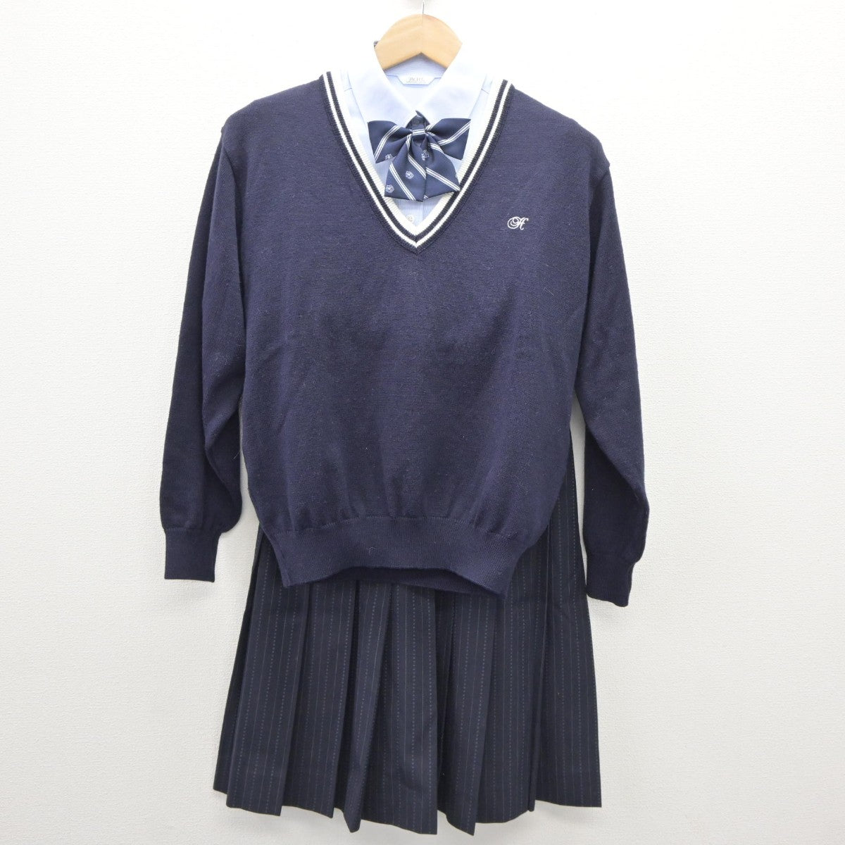 中古】富山県 氷見高等学校 女子制服 5点（ブレザー・ニット・シャツ・スカート）sf035478 | 中古制服通販パレイド