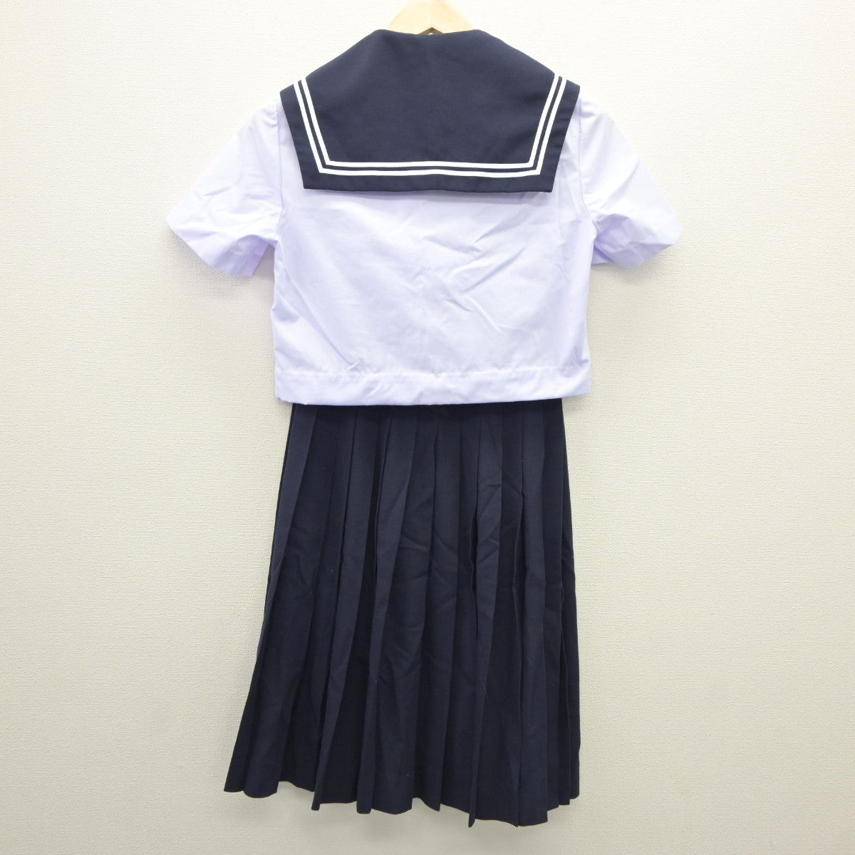 【中古】愛知県 安城市桜井中学校 女子制服 4点（セーラー服・スカート）sf035484