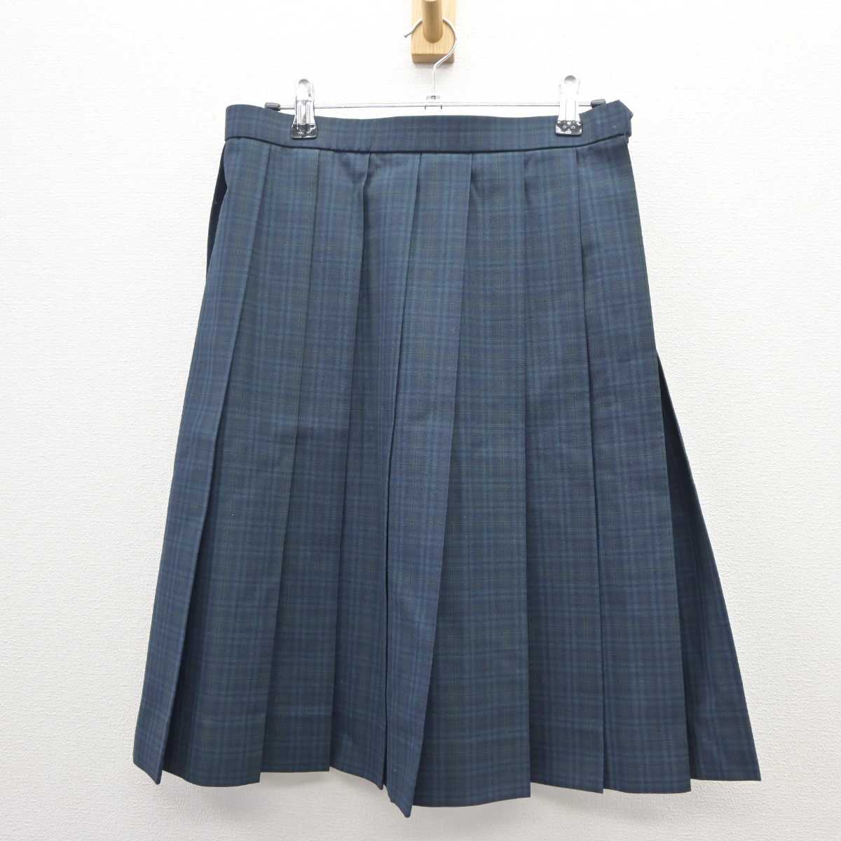 【中古】福島県 若松商業高等学校 女子制服 3点（ニットベスト・シャツ・スカート）sf035491