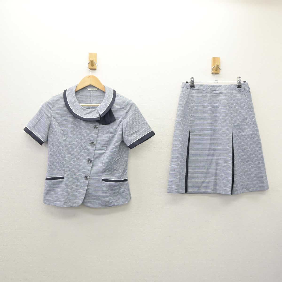 【中古】 事務服 女子制服 3点（シャツ・スカート）sf035508