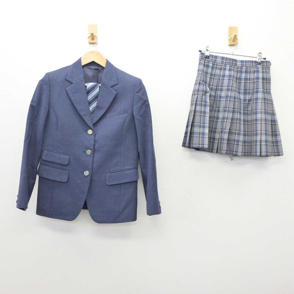 【中古】神奈川県 湘南学院高等学校 女子制服 3点（ブレザー・スカート）sf035511