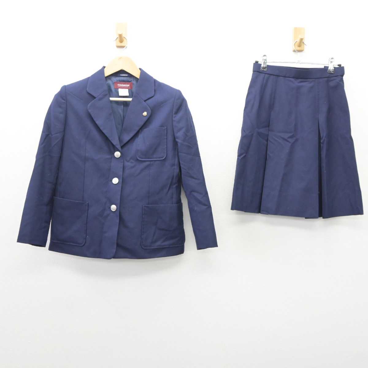 【中古】神奈川県 左近山中学校 女子制服 2点（ブレザー・スカート）sf035512