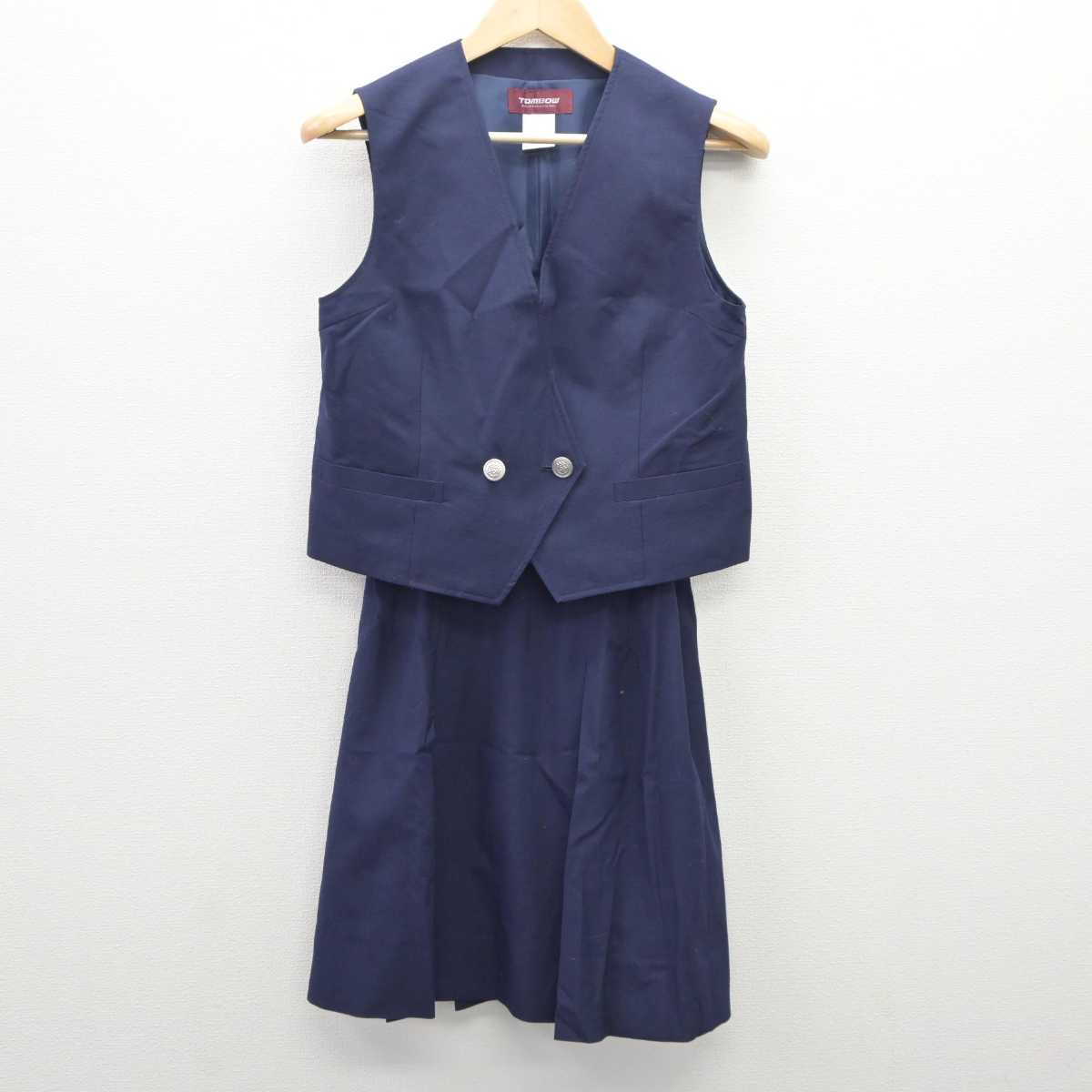 【中古】神奈川県 左近山中学校 女子制服 2点（ベスト・スカート）sf035513