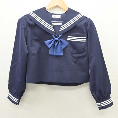 【中古】静岡県 菊川市立西中学校 女子制服 3点（セーラー服・スカート）sf035514