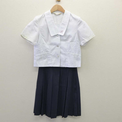 【中古】静岡県 掛川市立西高等学校 女子制服 2点（シャツ・スカート）sf035519