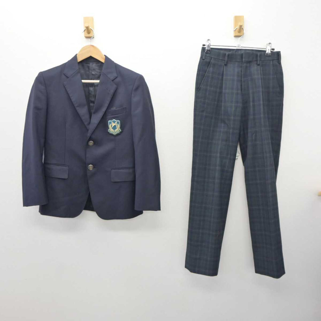 【中古】北海道 厚別南中学校 男子制服 3点（ブレザー・ズボン）sf035543