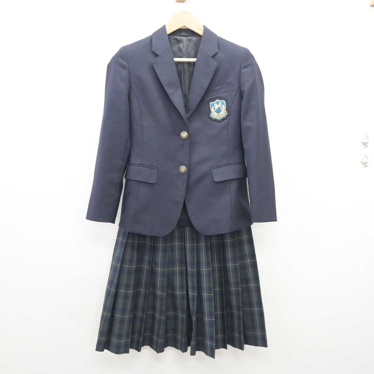 【中古】北海道 厚別南中学校 女子制服 4点（ブレザー・ニットベスト・スカート）sf035544