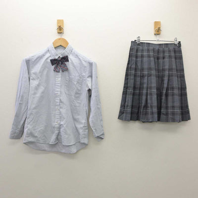 【中古】埼玉県 浦和実業中学高等学校 女子制服 3点（シャツ・スカート）sf035558