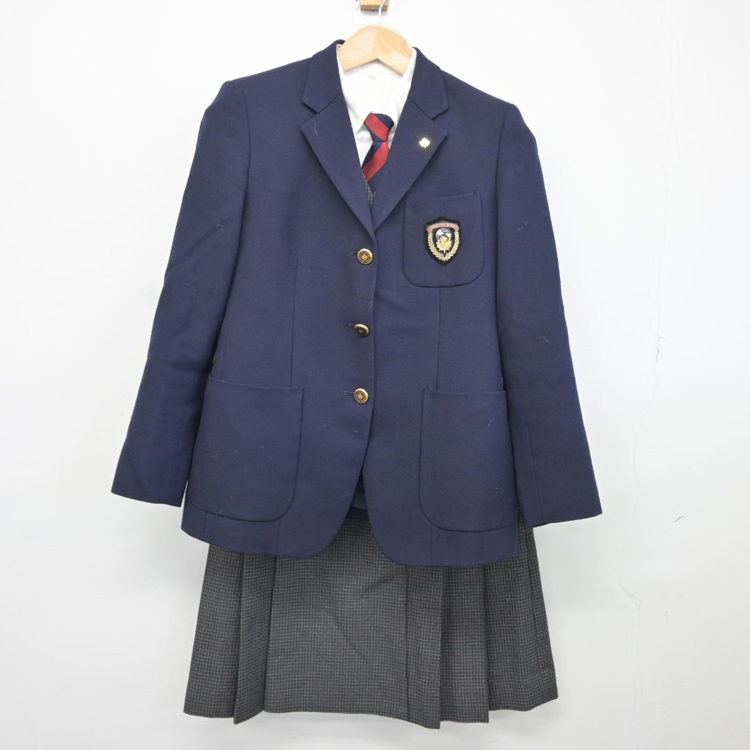 【中古】愛知県 名古屋国際高等学校 女子制服 6点（ブレザー・ベスト・シャツ・スカート）sf036012