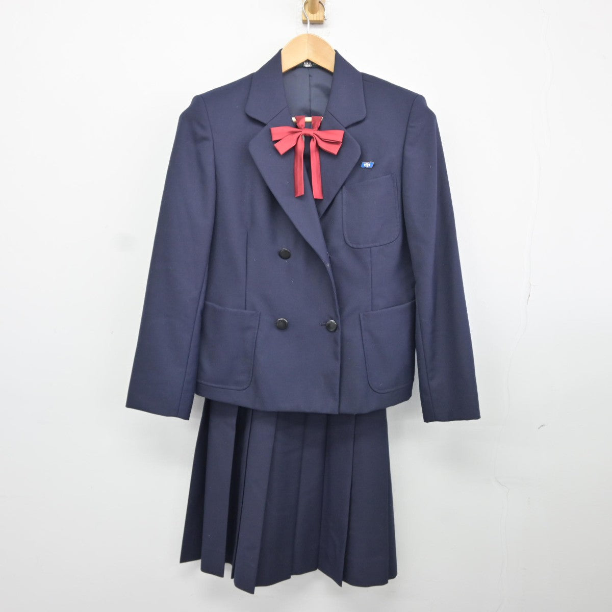 【中古】群馬県 高崎市立高南中学校 女子制服 4点（ブレザー・ベスト・スカート）sf036032