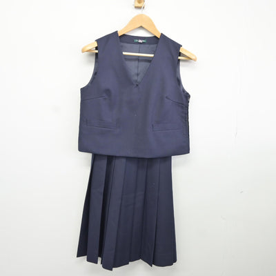 【中古】群馬県 高崎市立高南中学校 女子制服 4点（ブレザー・ベスト・スカート）sf036032