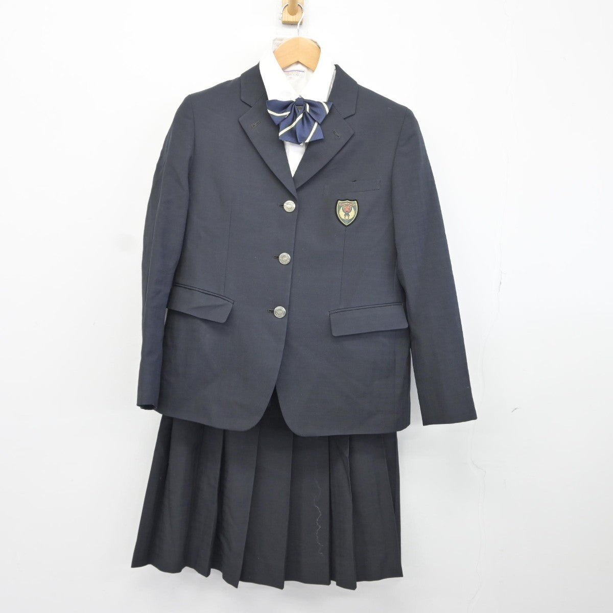 【中古】埼玉県 栄東中学・高等学校 女子制服 7点（ブレザー・シャツ・ベスト・スカート）sf036054