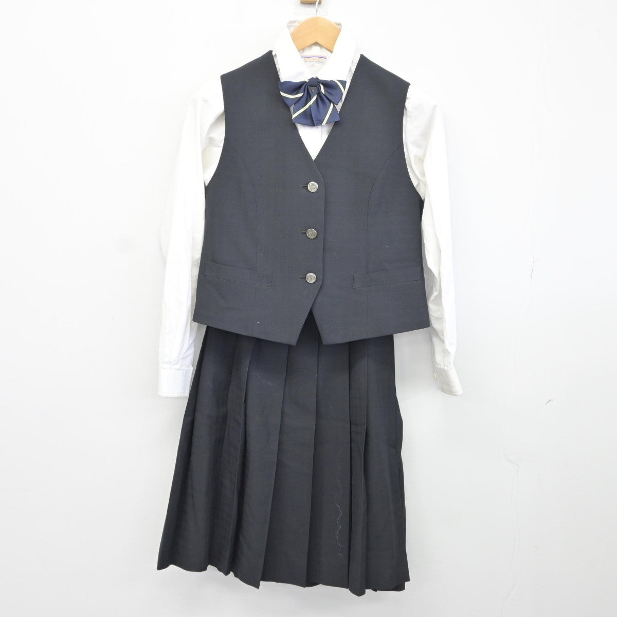 【中古】埼玉県 栄東中学・高等学校 女子制服 7点（ブレザー・シャツ・ベスト・スカート）sf036054