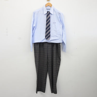 【中古】高知県 高知海洋高等学校 男子制服 4点（ブレザー・シャツ・ズボン）sf036057