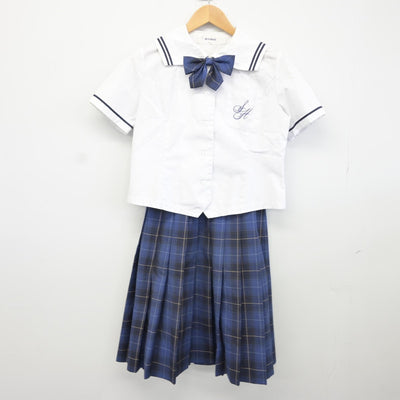 【中古】埼玉県 栄東中学・高等学校 女子制服 3点（セーラー服・スカート）sf036067