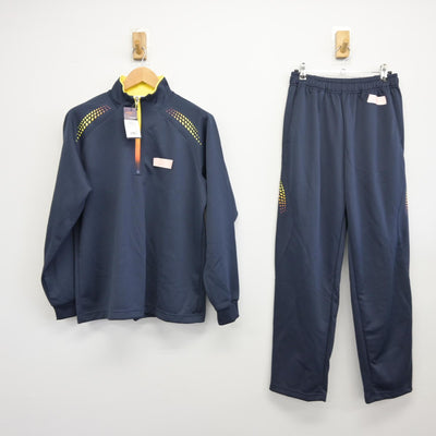 【中古】福岡県 久留米信愛高等学校 男子制服 2点（ジャージ 上・ジャージ 下）sf036080