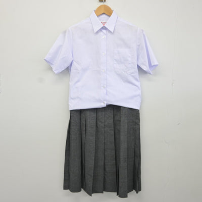 【中古】埼玉県 三橋中学校 女子制服 2点（シャツ・スカート）sf036083