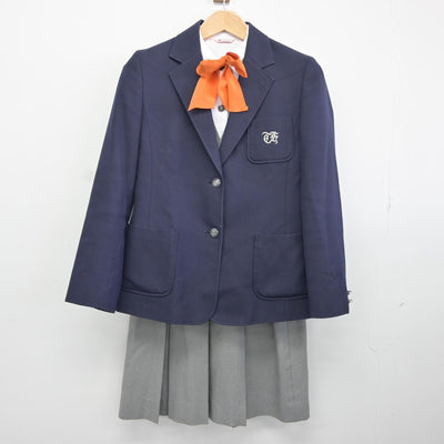 【中古】福井県 武生東高等学校 女子制服 5点（ブレザー・ベスト・シャツ・スカート）sf036088