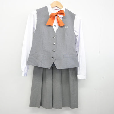 【中古】福井県 武生東高等学校 女子制服 5点（ブレザー・ベスト・シャツ・スカート）sf036088