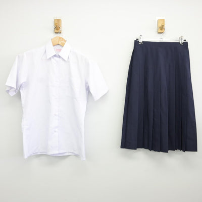 【中古】栃木県 下野市立国分寺中学校 女子制服 2点（シャツ・スカート）sf036096