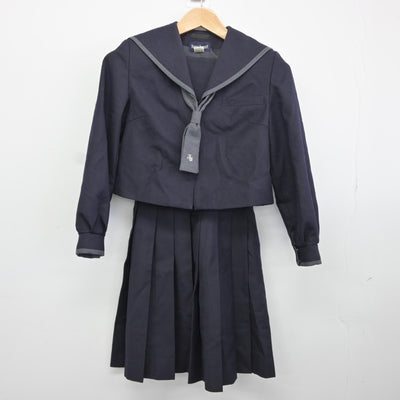 【中古】千葉県 市川学園中学校 女子制服 3点（セーラー服・スカート）sf036100