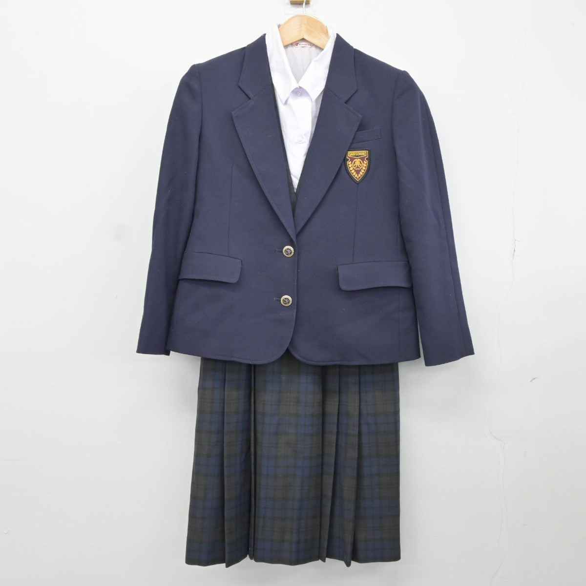 【中古】愛媛県 済美高等学校 女子制服 4点（ブレザー・ベスト・シャツ・スカート）sf036122