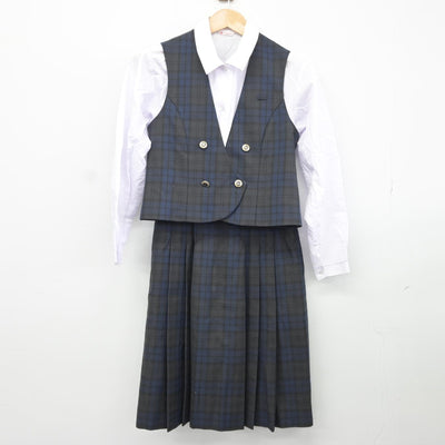 【中古】愛媛県 済美高等学校 女子制服 4点（ブレザー・ベスト・シャツ・スカート）sf036122