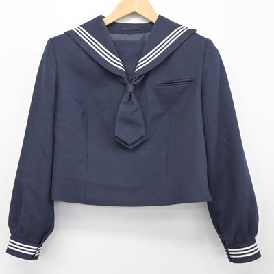 【中古】千葉県 和洋国府台女子中学校 女子制服 4点（セーラー服・ニット・ジャンパースカート）sf036133