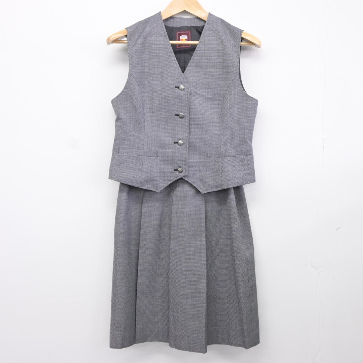 【中古】北海道 手稲東中学校 女子制服 2点（ベスト・スカート）sf036141