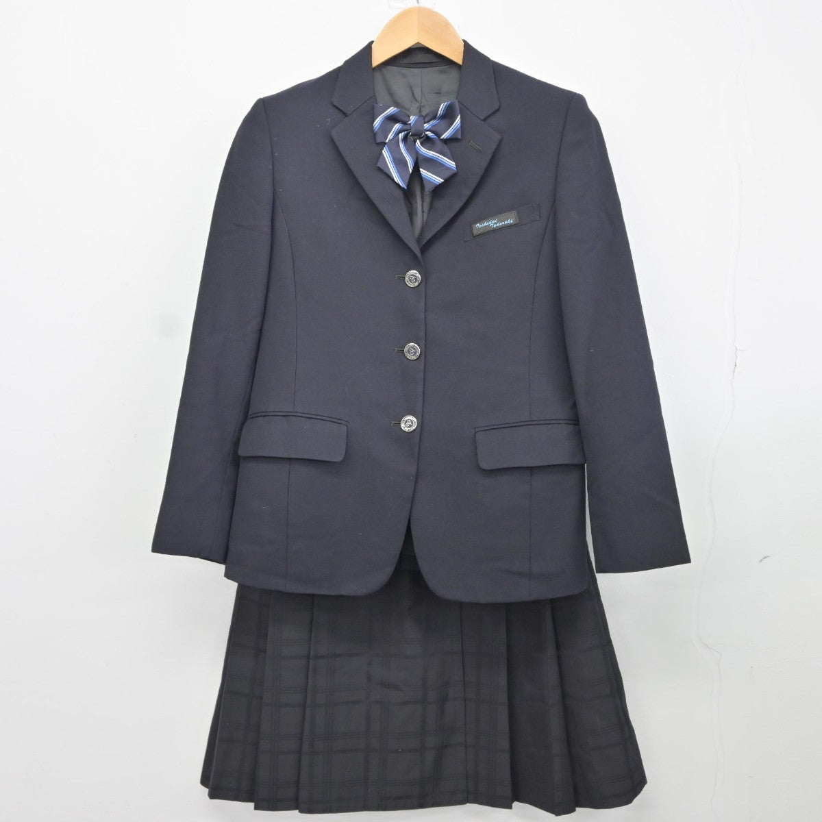 【中古】東京都 東京都市大学等々力高等学校 女子制服 4点（ブレザー・ベスト・スカート）sf036142