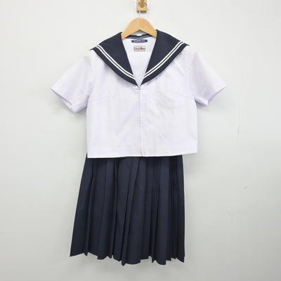 【中古】愛知県 名古屋市立港北中学校 女子制服 3点（セーラー服・スカート・スカート）sf036168