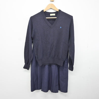 【中古】群馬県 勢多農林高等学校 女子制服 3点（ブレザー・ニット・スカート）sf036175