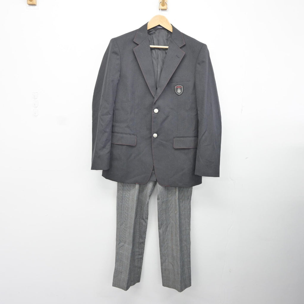 【中古】熊本県 勇志国際高等学校 男子制服 3点（ブレザー・ズボン