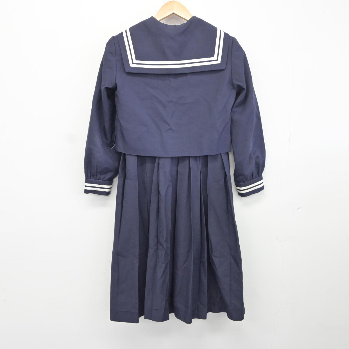 【中古】熊本県 託麻中学校 女子制服 3点（セーラー服・ジャンパースカート）sf036200