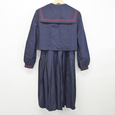 【中古】福岡県 御陵中学校 女子制服 3点（セーラー服・ジャンパースカート）sf036217