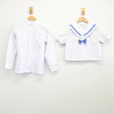 【中古】福岡県 御陵中学校 女子制服 2点（セーラー服・シャツ）sf036219